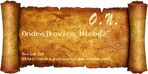 Ondrejkovics Niobé névjegykártya
